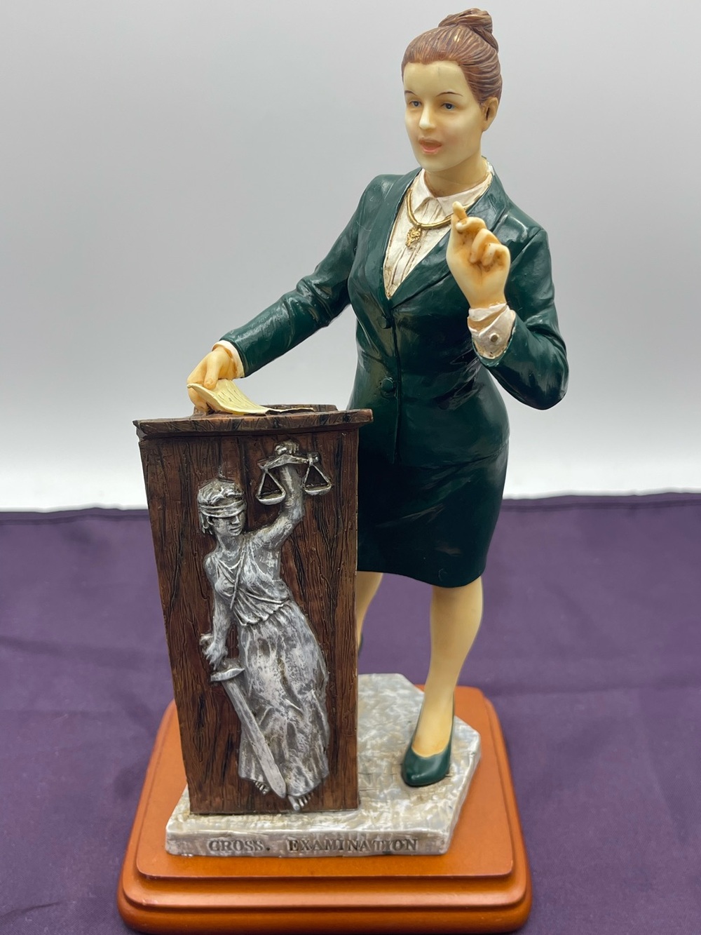 As Is/Repaired RARE #1/118 VTG 1999 Vanmark “Cross Examination” Resign Figurine
